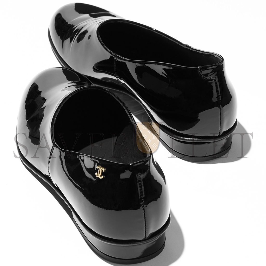 CHANEL MOCCASINS PATENT CALFSKIN BLACK G46194